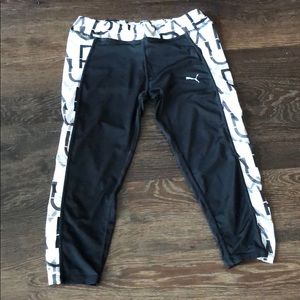 Puma Black and White Capri Leggings